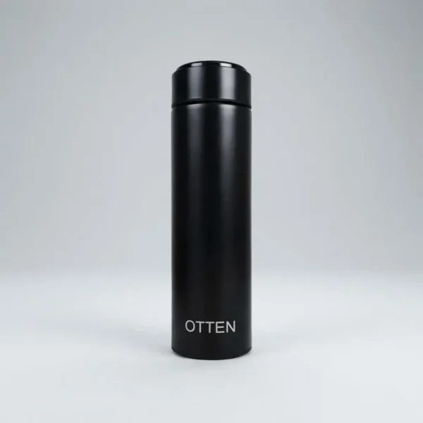 BOTELLA DE AGUA - AC INOX 500 ML - DOBLE PARED DE ACERO. TAPA CON SENSOR INTELIGENETE DE TEMPERATURA - NEGRO