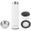 BOTELLA DE AGUA - AC INOX 500 ML - DOBLE PARED DE ACERO. TAPA CON SENSOR INTELIGENETE DE TEMPERATURA - BLANCO
