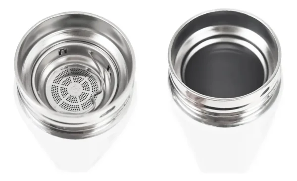 BOTELLA DE AGUA - AC INOX 500 ML - DOBLE PARED DE ACERO. TAPA CON SENSOR INTELIGENETE DE TEMPERATURA - BLANCO