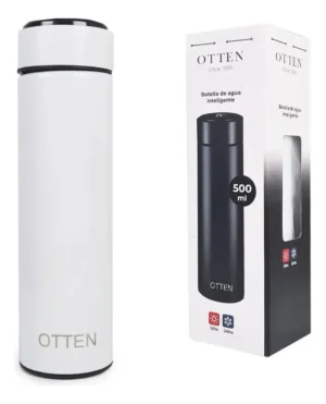 01247OTT0021-3 BOTELLA DE AGUA - AC INOX 500 ML - DOBLE PARED DE ACERO. TAPA CON SENSOR INTELIGENETE DE TEMPERATURA - BLANCO