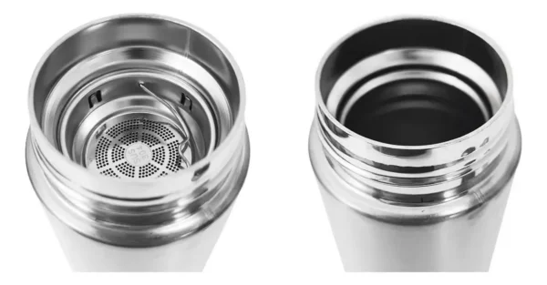 BOTELLA DE AGUA - AC INOX 500 ML - DOBLE PARED DE ACERO. TAPA CON SENSOR INTELIGENETE DE TEMPERATURA - PLATEADO
