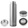 BOTELLA DE AGUA - AC INOX 500 ML - DOBLE PARED DE ACERO. TAPA CON SENSOR INTELIGENETE DE TEMPERATURA - PLATEADO
