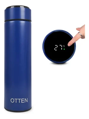 01247OTT0023 BOTELLA DE AGUA - AC INOX 500 ML - DOBLE PARED DE ACERO. TAPA CON SENSOR INTELIGENETE DE TEMPERATURA - AZUL