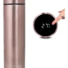BOTELLA DE AGUA - AC INOX 500 ML - DOBLE PARED DE ACERO. TAPA CON SENSOR INTELIGENETE DE TEMPERATURA - ROSA METALIZADO