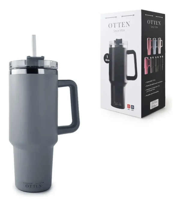 VASO TERMICO 1.000 ML GRIS