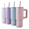 VASO TERMICO C/SOBETE 700 ML ROSA CLARO