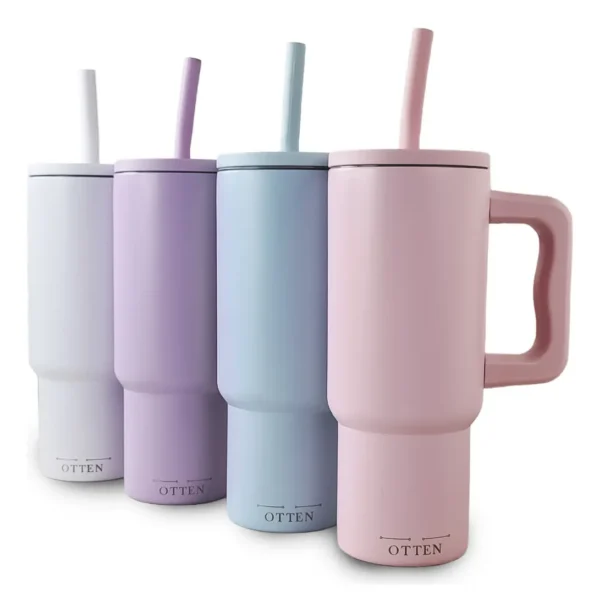 VASO TERMICO C/SOBETE 700 ML ROSA CLARO