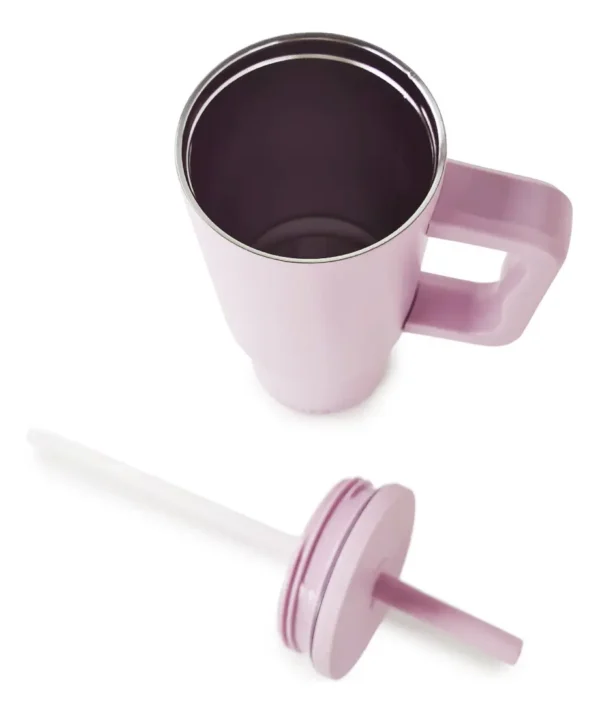 VASO TERMICO C/SOBETE 700 ML ROSA CLARO