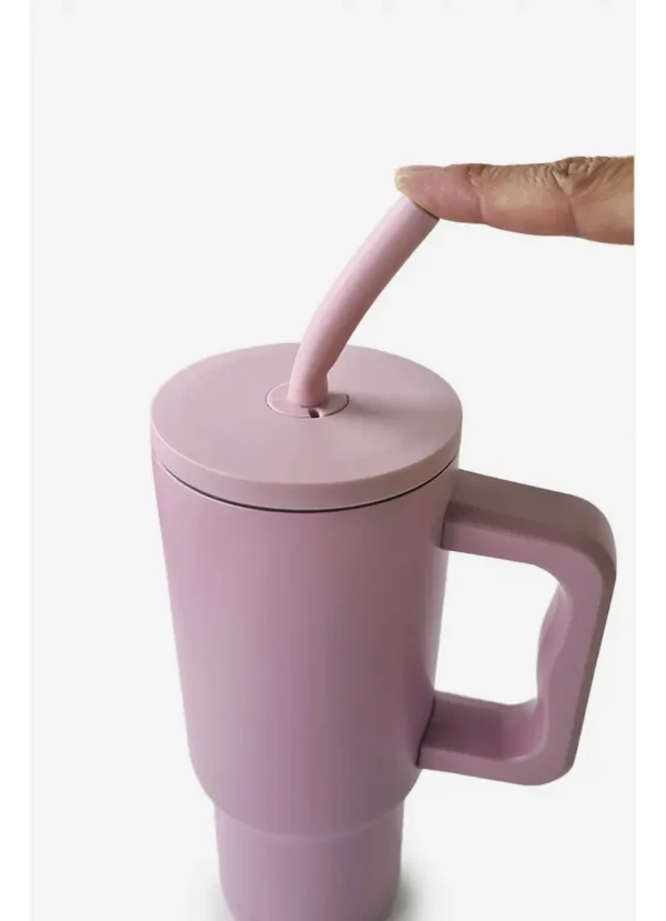 VASO TERMICO C/SOBETE 700 ML ROSA CLARO