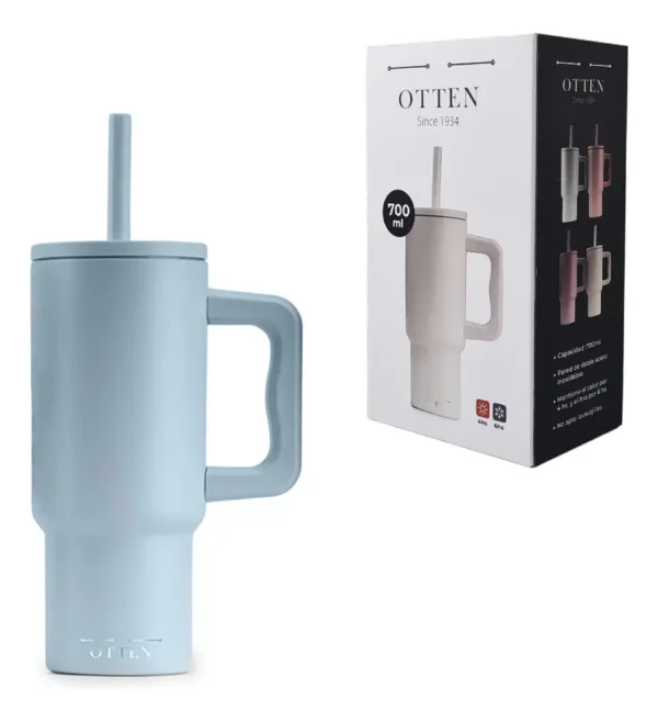 VASO TERMICO C/SOBETE 700 ML CELESTE