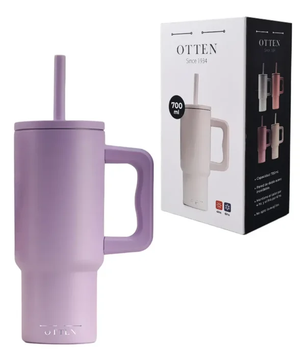 VASO TERMICO C/SOBETE 700 ML LILA