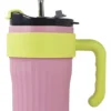 VASO TERMICO C/SORBETE ROSA/AMARILLO 860ML