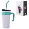 VASO TERMICO C/SORBETE LILA/TURQUESA 860ML-