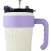 VASO TERMICO C/SORBETE BLANCO/LILA 860ML-