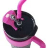 VASO TERMICO C/SORBETE NEGRO/ROSA 860ML