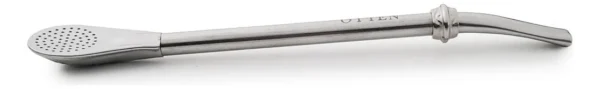 Bombilla Para Mate Plana Acero Inoxidable 19 Cm Otten Plateado