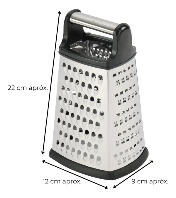 Rallador 4 Caras Con Base Acero Inoxidable 22 Cm Otten
