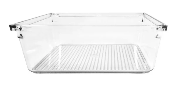 Organizador Cuadrado Contenedor Acrilico Para Heladera 15 Cm Transparente
