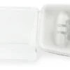 Frasco Acrilico Cierre Hermetico Apilable 1 Litro Transparente/blanco