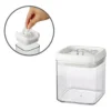 Frasco Acrilico Cierre Hermetico Apilable 1 Litro Transparente/blanco