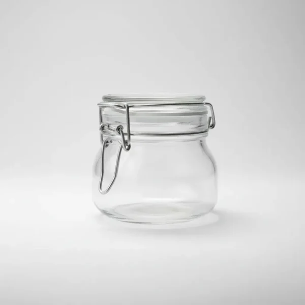 Frasco Tarro De Vidrio Cierre Clip Hermetico 500 Ml Color Transparente