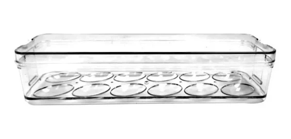 Organizador Acrilico Heladera Porta Huevos Huevera 12 Huevos Color Transparente