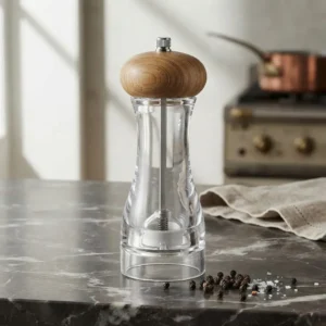 MOLINILLO DE PIMIENTA ACRILICO+BAMBO 14.5 cm