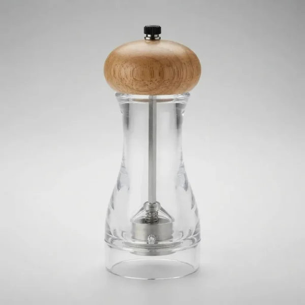 MOLINILLO DE PIMIENTA ACRILICO+BAMBO 14.5 cm