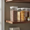 Frasco Apilable Alto Tarro Hermetico Contenedor Acrilico Blanco