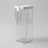 Frasco Apilable Alto Tarro Hermetico Contenedor Acrilico Blanco