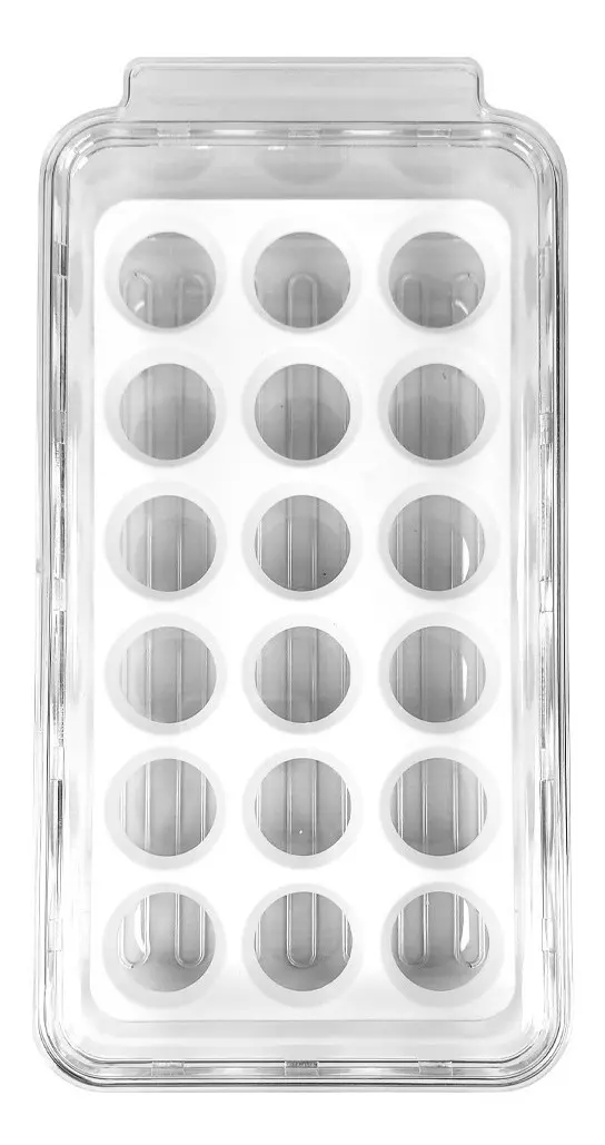 Organizador Heladera Porta Huevos Huevera Acrilico 18 Huevos Transparente