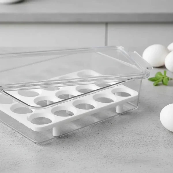 Organizador Heladera Porta Huevos Huevera Acrilico 18 Huevos Transparente