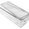Organizador Apilable Para Heladera Acrilico Tapa Y Rejilla Transparente