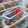 Organizador Contenedor Apilable Para Heladera Acrilico Color Transparente