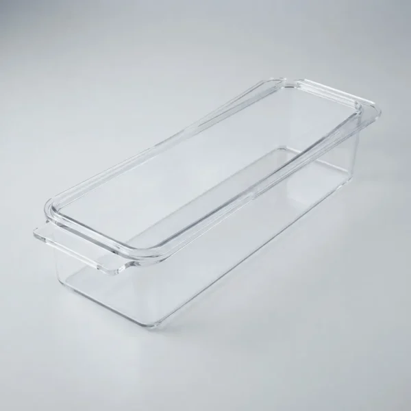 Organizador Contenedor Apilable Para Heladera Acrilico Color Transparente