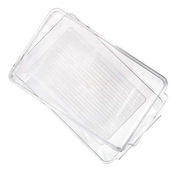 Organizador Con Tapa Contenedor Acrilico Heladera Apilable Transparente