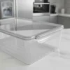 Organizador Con Tapa Contenedor Acrilico Heladera Apilable Transparente