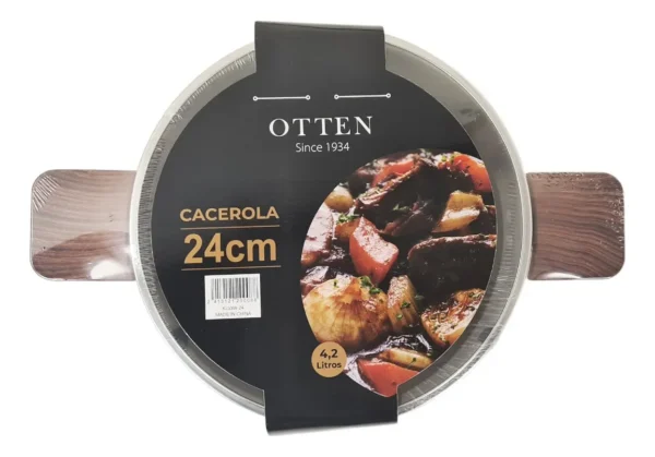 OTTEN-CACEROLA ALUM.24 CM C/ASAS-XJ33W/24