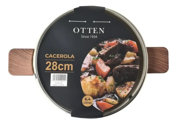 OTTEN-CACEROLA ALUM.28 CM C/ASAS-XJ33W/28