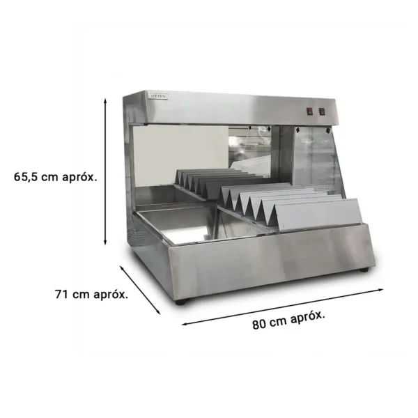 OTTEN-EXHIBIDOR CON CALOR PARA PAPAS FRITAS VF-8