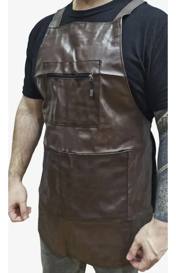 Delantal De Cocina Gastronómico Parrillero C/ Bolsillo Otten Marrón