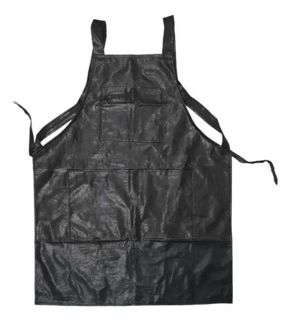 Delantal De Cocina Gastronómico Parrillero C/ Bolsillo Otten Negro Liso