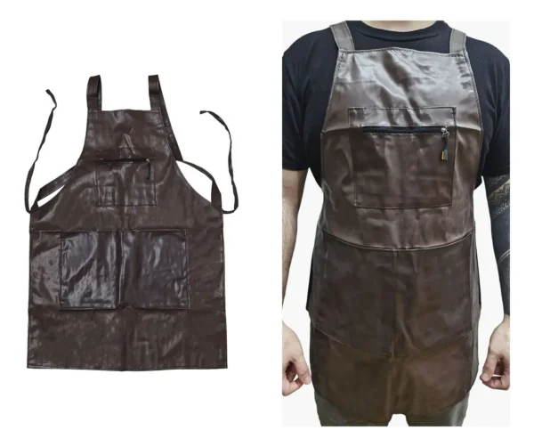 Delantal De Cocina Gastronómico Parrillero C/ Bolsillo Otten Marrón