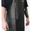 Delantal De Cocina Parrillero Gastronómico C/ Bolsillo Otten Negro/Cuero