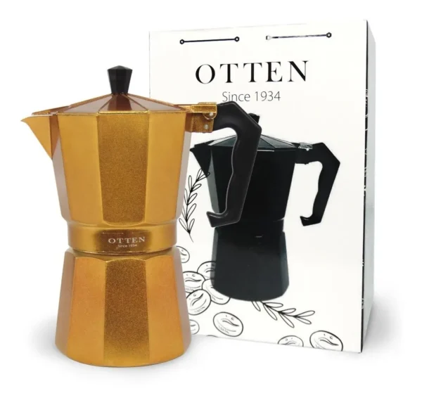 CAFETERA COLOR BRONCE/MARRON  OTTEN 6 TAZAS - 300 ML