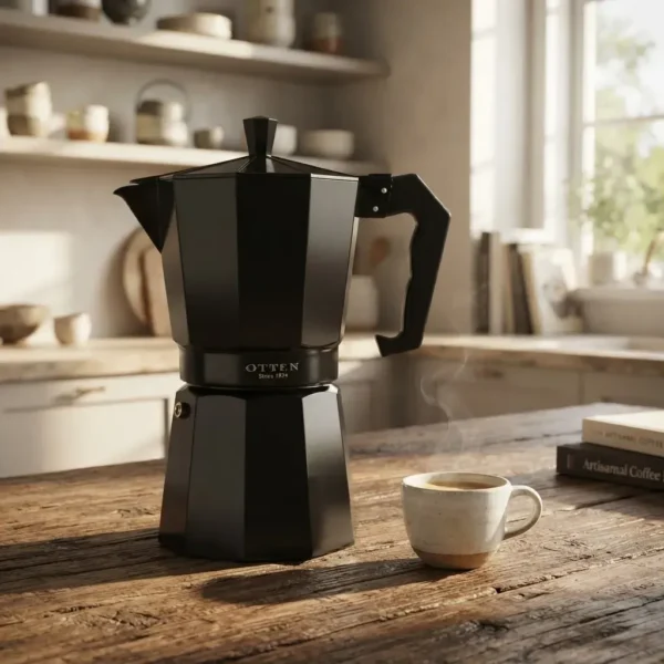 CAFETERA ANTIADHERENTE OTTEN 6 TAZAS - 600 ML