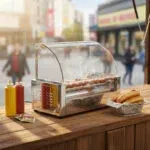 OTTEN-MAQUINA DE HOT DOG ELECTRICA TDM-5X 56 cm x 28 cm (prof) 46 cm de alto