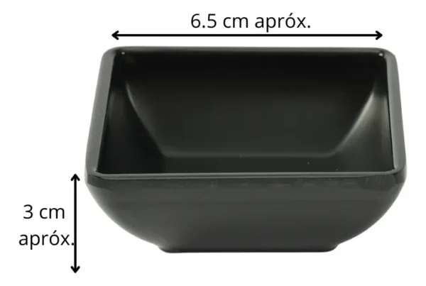 MELAMINA POTE P/CONDIMENTOS CUADRADO 7