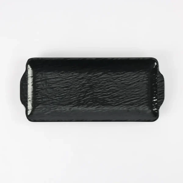 BANDEJA 29 CM MELAMINA RECTANGULAR OTTEN NEGRO