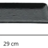 BANDEJA 29 CM MELAMINA RECTANGULAR OTTEN NEGRO